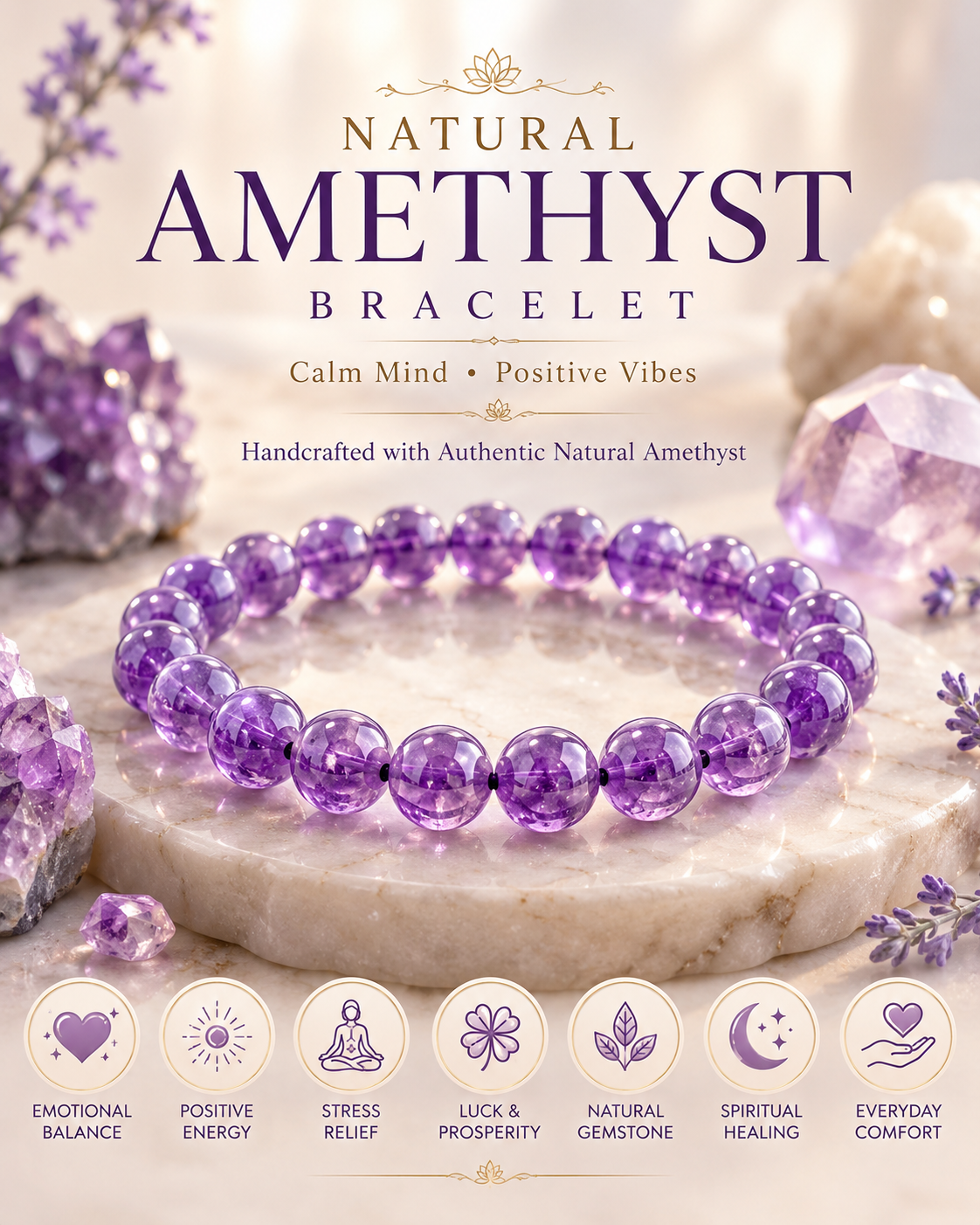 Amethyst Gemstone Bracelet